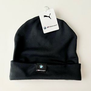 NWT New BMW M Class Motorsport Gear Puma Black Cuff Beanie Hat
